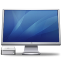 Cinema Display +Macmini(blue) icon